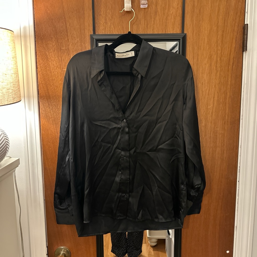 Abercrombie & Fitch Black Satin Shirt